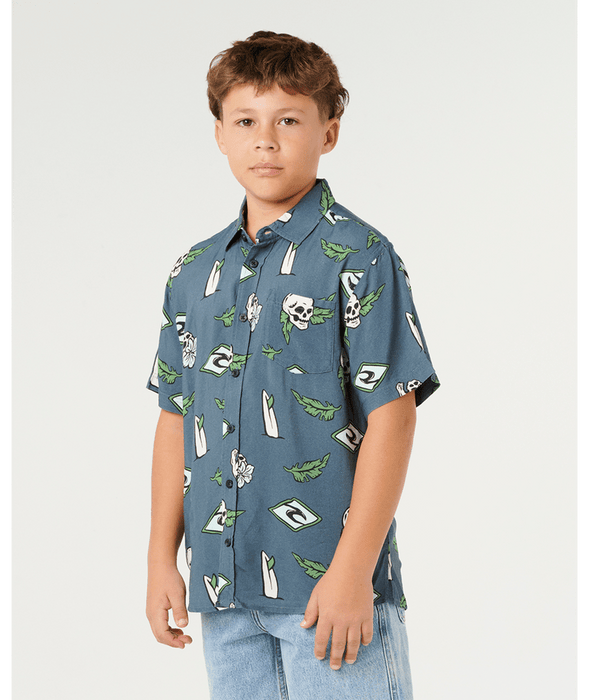 Rip Curl Boys' Sunset Sesh Shirt-Pine Night