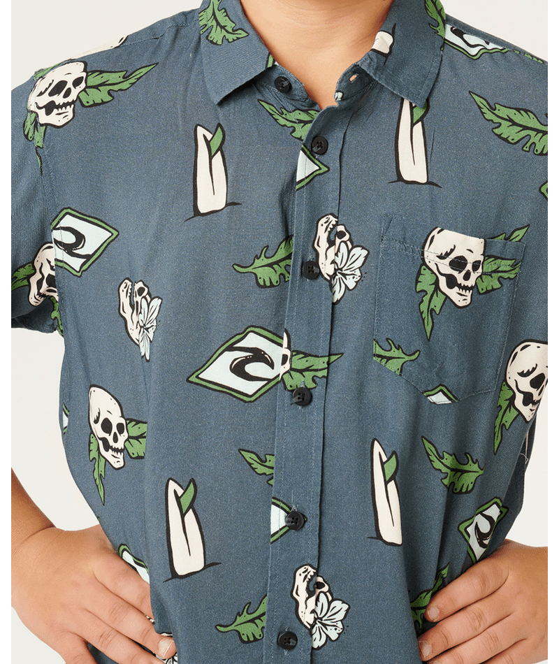 Rip Curl Boys' Sunset Sesh Shirt-Pine Night