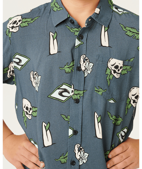 Rip Curl Boys' Sunset Sesh Shirt-Pine Night