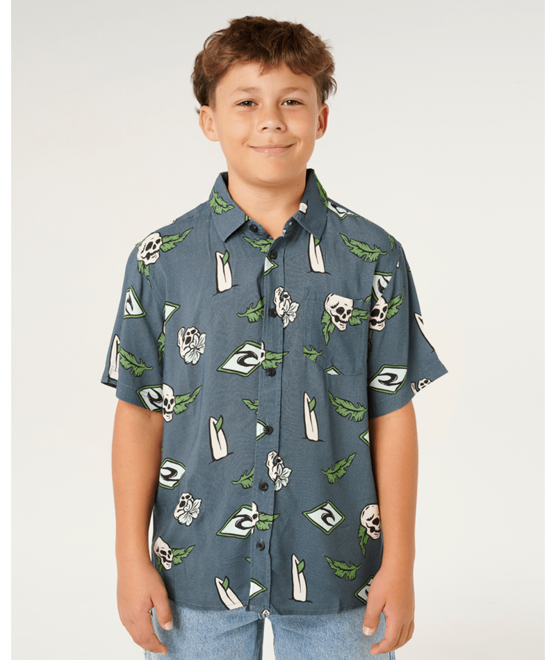 Rip Curl Boys' Sunset Sesh Shirt-Pine Night