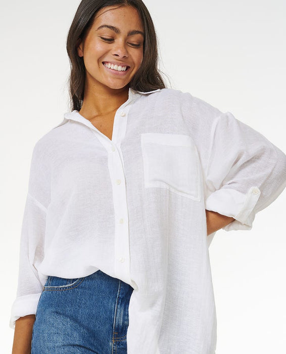Rip Curl Premium Surf Holiday L/S Shirt-White