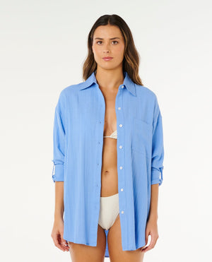 Rip Curl Premium Surf Holiday L/S Shirt-Cornflower Blue