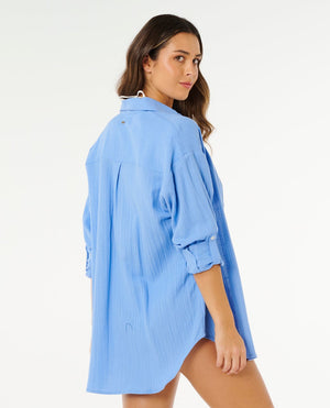 Rip Curl Premium Surf Holiday L/S Shirt-Cornflower Blue— Alternate View