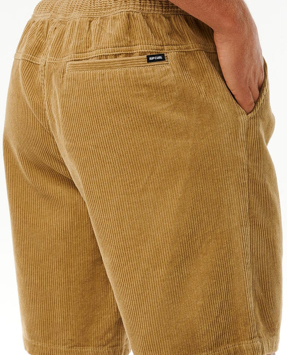 Rip Curl Classic Surf Cord Volley Shorts-Dark Khaki