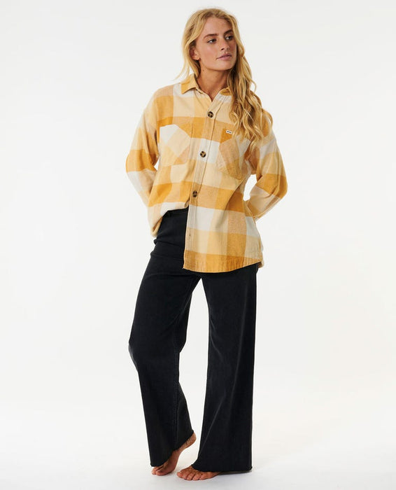 Rip Curl La Isla Flannel L/S Shirt-Gold