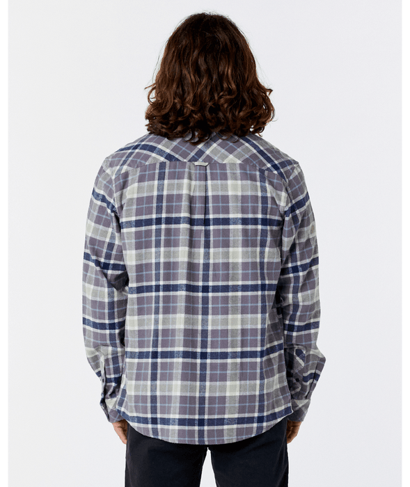 Rip Curl Checked In Flannel L/S Shirt-Dark Grey