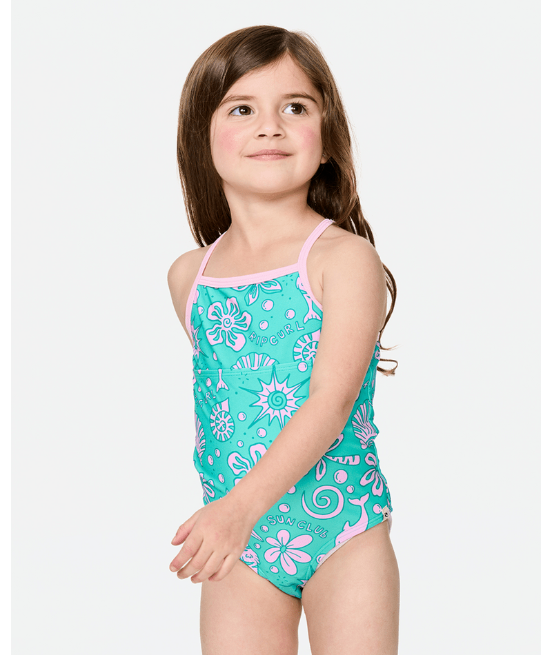 Rip Curl Toddler Sunshine Club One Piece-Turquoise