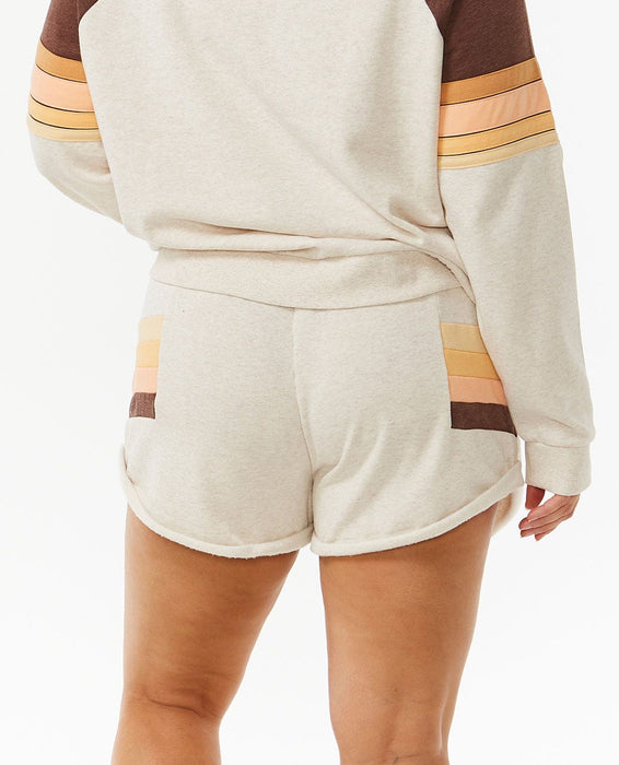 Rip Curl Block Party Track Shorts-Oatmeal Marle