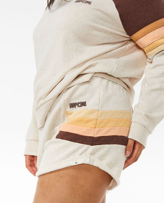 Rip Curl Block Party Track Shorts-Oatmeal Marle