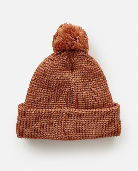 Rip Curl Anoeta Reg Pom Pom Beanie-Light Brown