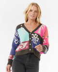 Rip Curl Keepsakes Jacquard Cardi Sweater-Pink