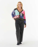 Rip Curl Keepsakes Jacquard Cardi Sweater-Pink