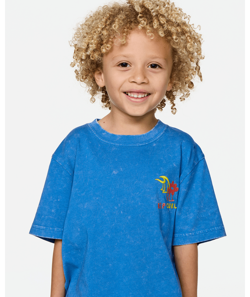 Rip Curl Toddler Surf Check Wash Tee-Royal Blue