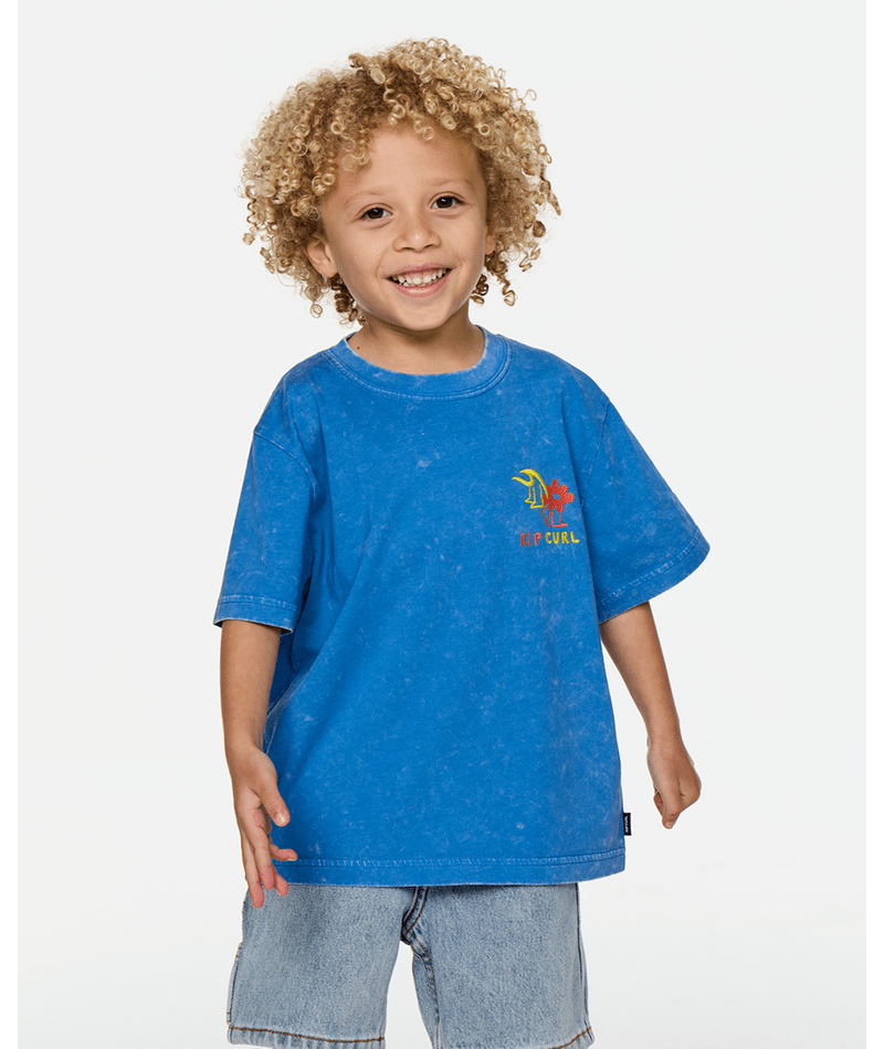 Rip Curl Toddler Surf Check Wash Tee-Royal Blue