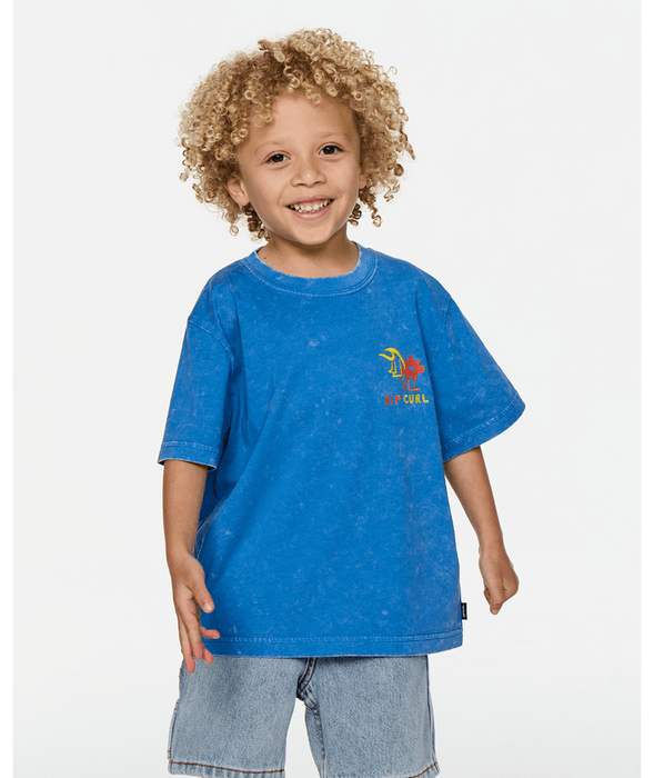 Rip Curl Toddler Surf Check Wash Tee-Royal Blue