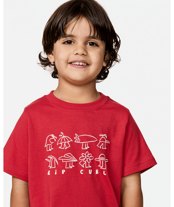 Rip Curl Toddler Surf Check LWA Tee-Washed Red