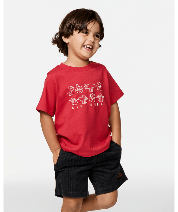 Rip Curl Toddler Surf Check LWA Tee-Washed Red