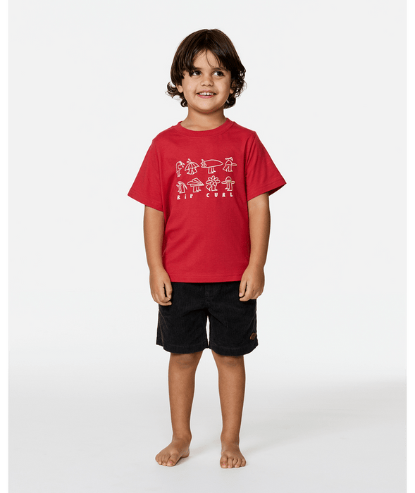 Rip Curl Toddler Surf Check LWA Tee-Washed Red