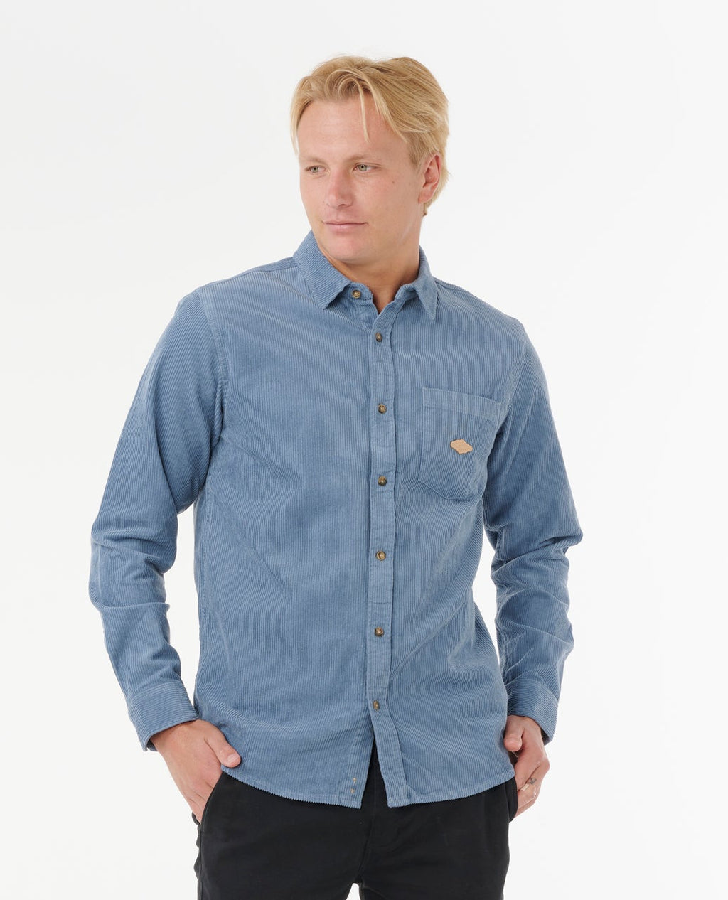 Rip Curl Classic Surf Cord L/S Shirt-Bluefin