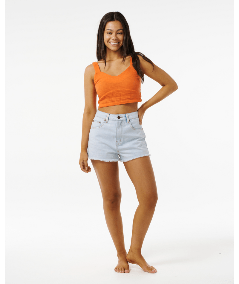 Rip Curl Premium Surf Crop Tank-Bright Orange