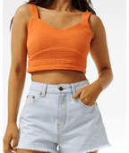 Rip Curl Premium Surf Crop Tank-Bright Orange