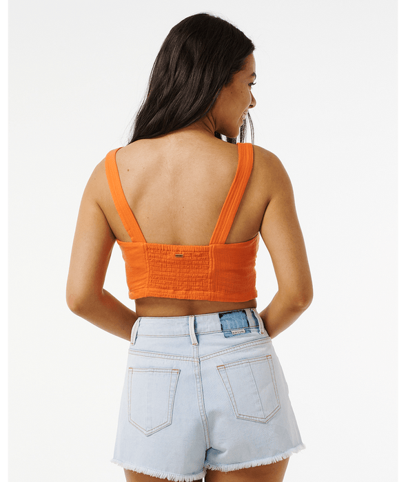 Rip Curl Premium Surf Crop Tank-Bright Orange