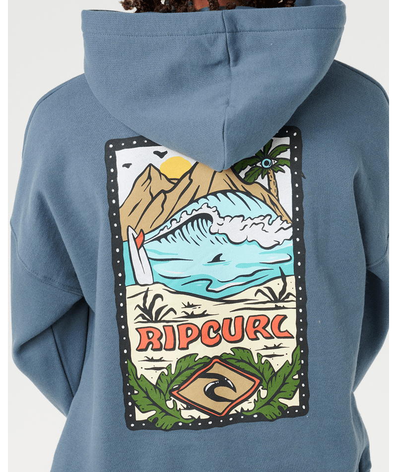Rip Curl Boys' Sunset Sesh Art Hood Sweatshirt-Pine Night