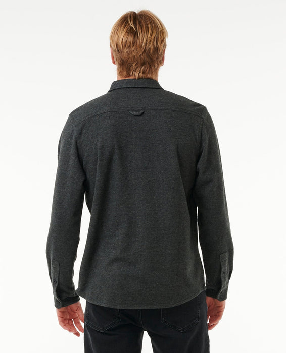 Rip Curl Grid L/S Shirt-Black Marle