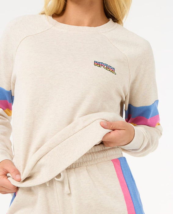 Rip Curl Las Dalias Colorblock Shorts-Oatmeal Marle
