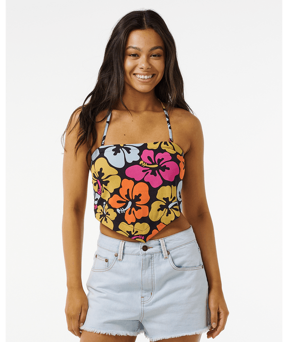 Rip Curl Hibiscus Heat Halter Tank-Multi