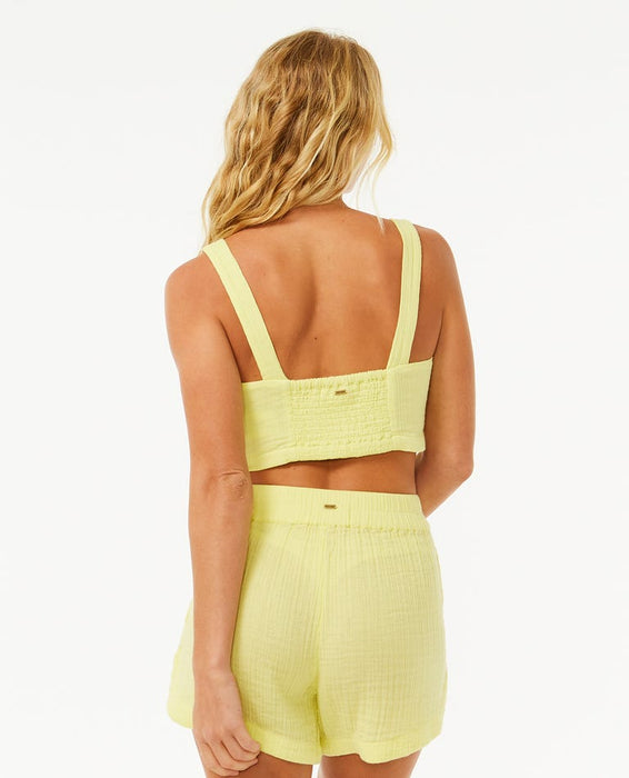 Rip Curl Premium Surf Crop Tank-Bright Yellow