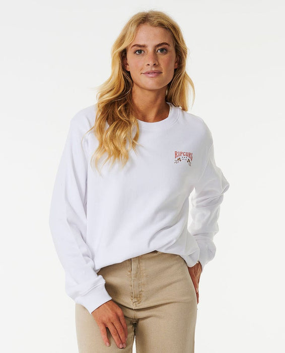 Rip Curl Riptide Relaxed Crew Sweatshirt-Optical White