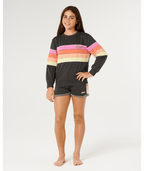 Rip Curl Girls' Surf Revival Crew Sweatshirt-Washed Black