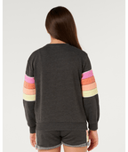 Rip Curl Girls' Surf Revival Crew Sweatshirt-Washed Black