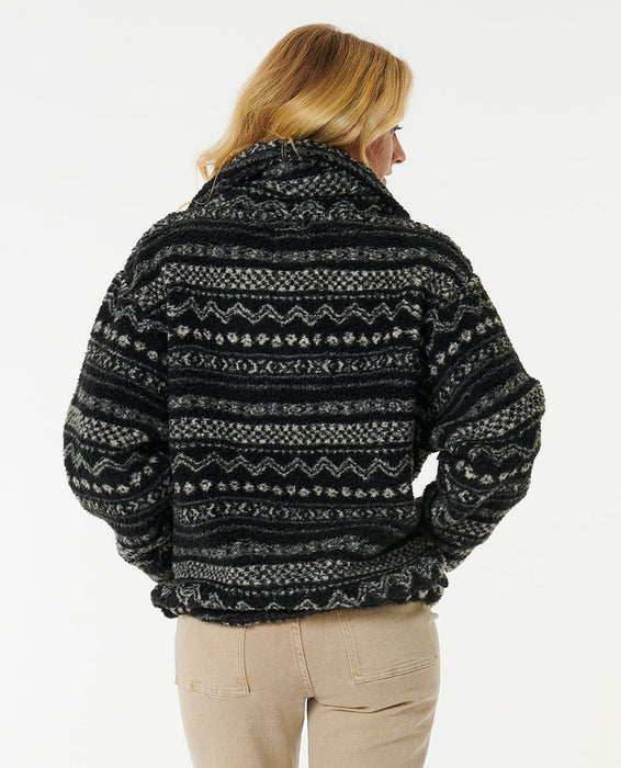 Rip Curl La Isla Polar Fleece Jacket-Washed Black