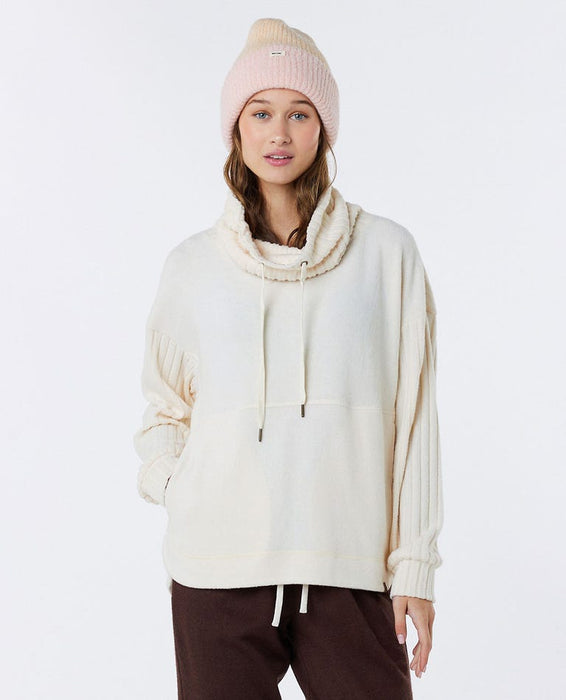 Rip Curl Cosy Roll Neck II L/S Shirt-Ecru Marle