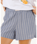 Rip Curl Beach Days Pinstripe Shorts-Dusty Blue