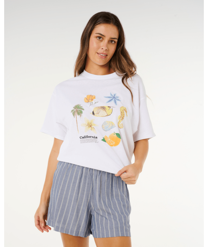 Rip Curl Beach Days Pinstripe Shorts-Dusty Blue