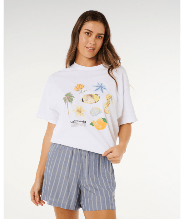 Rip Curl Beach Days Pinstripe Shorts-Dusty Blue