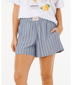 Rip Curl Beach Days Pinstripe Shorts-Dusty Blue