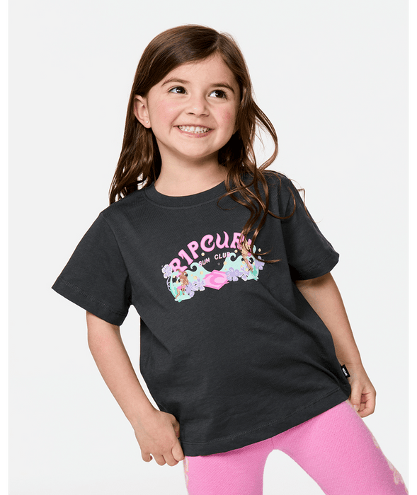 Rip Curl Toddler Sunshine Club Band Tee-Washed Black