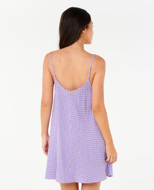 Rip Curl Premium Surf Check Cover Up Dress-Purple