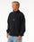 Rip Curl QuestÂ 1/4 Zip Crew Sweatshirt-Black