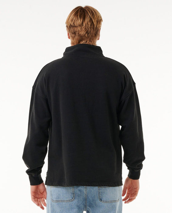 Rip Curl QuestÂ 1/4 Zip Crew Sweatshirt-Black — REAL Watersports