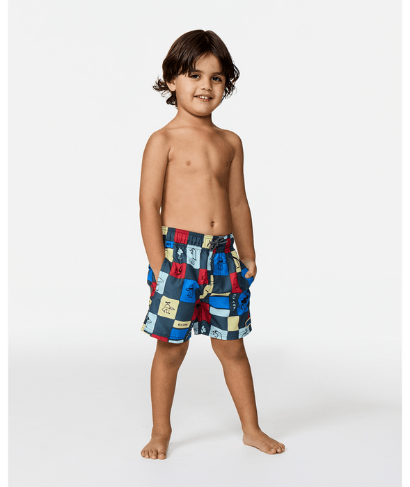 Rip Curl Toddler Surf Check Volley Boardshorts-Pine Night