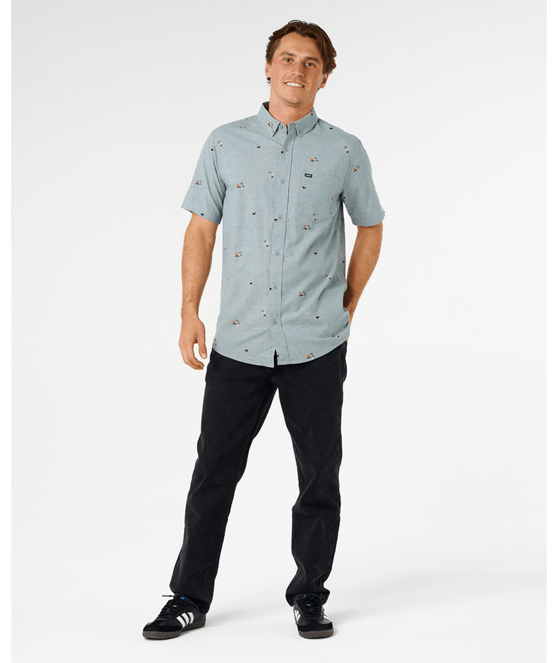 Rip Curl Skelly Breach Shirt-Bluestone