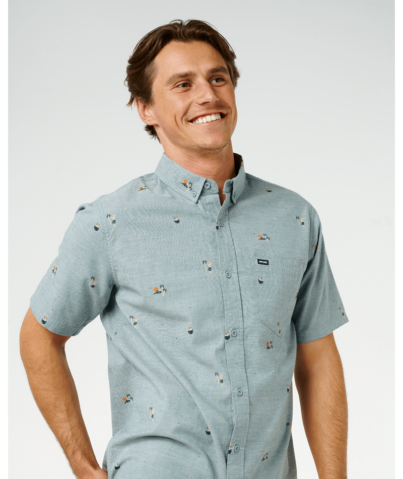 Rip Curl Skelly Breach Shirt-Bluestone