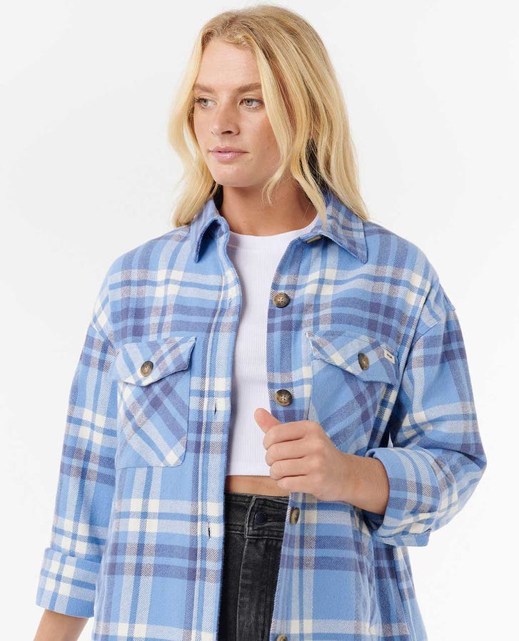 Rip Curl Oceanic Flannel L/S Shirt-Blue