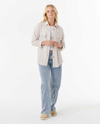 Rip Curl Oceanic Textured Shacket Jacket-Moonbeam