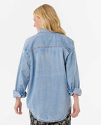 Rip Curl Pacific Rider Denim L/S Shirt-Blue